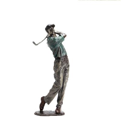 China China factory direct sales new creative abstract golfer figure statue resin crafts for home decoration for sale