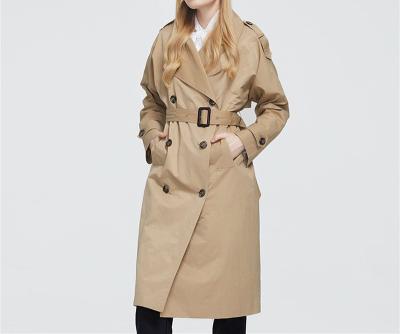 China New Designer Spring Winter Ditch Coats Plus Size Anti Shrink For Women Ladies Long Ditch Coat With Belt for sale