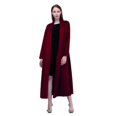 China Spring 2021 Autumn Women's Super Soft Long Coat New Slim Elegan Black Coat for sale