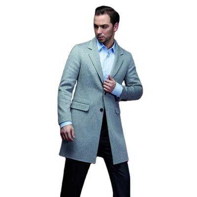 China Sustainable Mens 100% Pure Cashmere Spring Trench Coat for sale