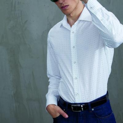 China Office Shirts Men's Anti-Shrink Long Sleeve Shirts Formal Dress Shirts Designs for sale