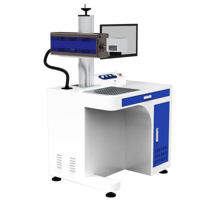 China CO2 desktop 20W 30W 50W Max Raycus JPT cnc desktop color fiber laser marking machine price for sale