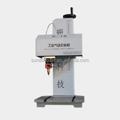 China Desktop Metal Nameplate Serial Number Pneumatic Dot Peen Marking Machine For Metal And Some Hard Plastic for sale