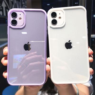 China Color Shockproof Frontier Shockproof Phone Case For iPhone 12 13 mini 11 pro XR Max X XS 7 8 Max Plus Se 2020 Clear Back Cover for sale