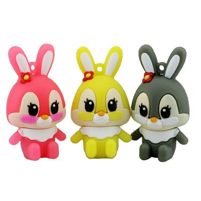 China Plastic Cute Animal Rabbit USB Thumb Pen Drive 4GB 8GB 16GB 32GB USB Flash Stick 64GB Mini PenDrive for sale