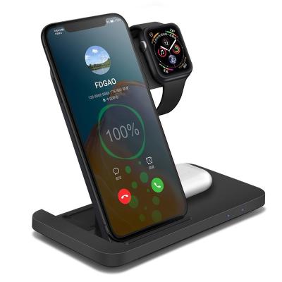 China 15W Cell Phone Qi Wireless Charger For iPhone 13 12 11 XS XR X 8 For Samsung S20 S21 Fast Charging Dock For Watch Se 6 7 5 3 pro for sale