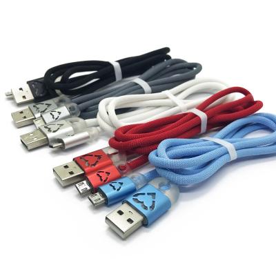 China Bula MP3/MP4 player luminous data line braided line flash line smartphone data love cable fast charging for sale