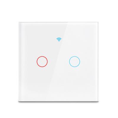 China Tuya Wifi Wall Switch EU USA Smart Touch Lamp Switch 1 2 3 4 Band Smart Home APP Control Works With Yandex Alice Alexa Google WiFi Smart Switch for sale