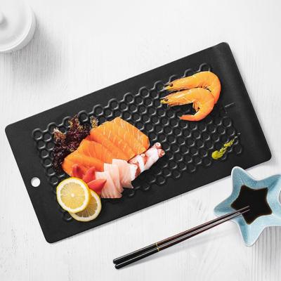 China Customized Defrosting Tray Defrosts Frozen Food Quickly Viable Thawing Tray Multi Use Black Defrost Board for sale