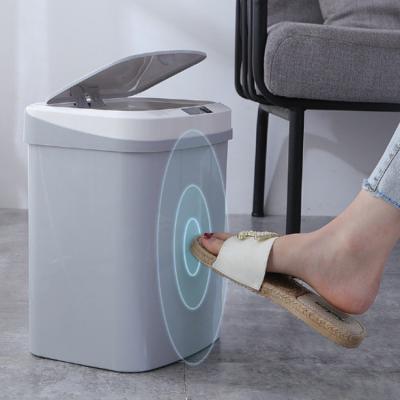 China WITH LID home inductive smart trash can portable electric trash can with automatic lid for sale