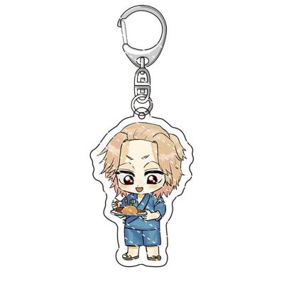 China Promotion Gift 2022 Japan Photo Stretching Laser Cut Plastic Diy Design Customized Clear Printed Acrylic Anime Glitter Key Chain Charm Custom for sale