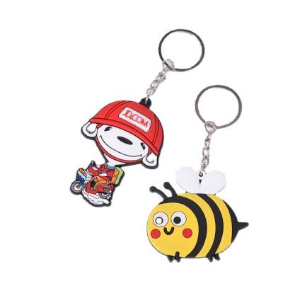 China Promotion Gift PVC Manufacturer Wholesale Cheap Custom Logo 2D Silicon 3D PVC Rubber Soft Key Chain for sale