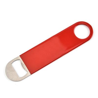 China Eco-friendly Flat Beer Opener Stainless Steel Bottle Opener Bar Blade Tool Business Bottle Opener Parts For Crafts for sale