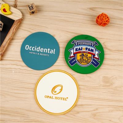 China Viable Factory Price Custom Design Wholesale Round Colored Rubber PVC Coaster Cup Mat for sale