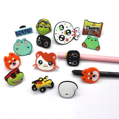 China Europe Promotional Custom 3D Cartoon Pencil Topper Top Soft PVC Pen Head Rubber Topper Europe Kids Gift for sale