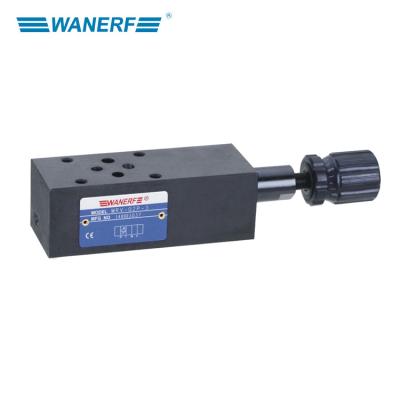 China WANERF casting iron MODULAR YUKEN HYDRAULIC PRESSURE VALVE relief function for sale