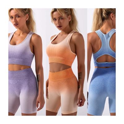 China Breathable Women Yoga Shorts Sets New Yoga Sets Yoga Sets Made China for sale