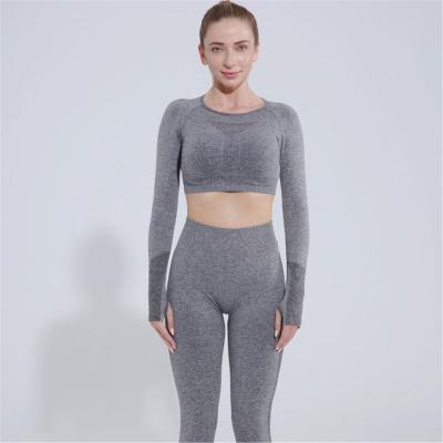 China Hot Selling Seamless Leggings Women's Gymwear Sports Suit Workout Sports Breathable Yoga Set High Quality for sale