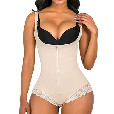 China Body Shapewear Zipper Tummy Breathable Plus Size One Piece Set Gather Chest Lift Buttocks Underwear Women for sale