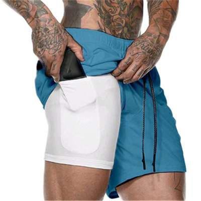 China Breathable Yoga Shorts 7-Inch Quick Dry Stealth 2-In-1 Gym Sport Shorts Men's Workout Shorts for sale