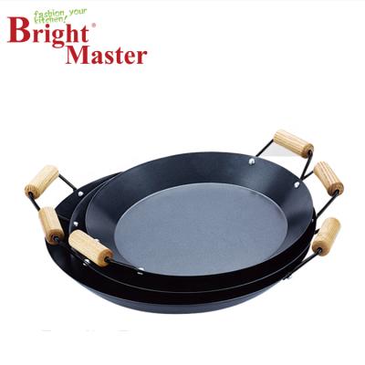 China Viable Carbon Steel Pealla Pan With Two Ear Handle for sale