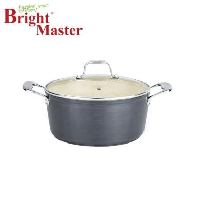 China Sustainable New Design Aluminum Cookware Set Die Cast Non Stick Casserole With Lid for sale