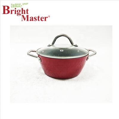 China Durable Hard-Anodized Aluminum Nonstick Coating Shallow Casserole With Glass Lid for sale