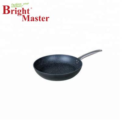 China Sustainable Stainless Steel Handle Fry Grill Pan Plate With Matte Exterior for sale