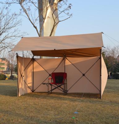 China Extended Type Increasing Canvas Quick Freezing Hub Frame Tent Wind Break Screen Camping Automatic Wall Tent for sale