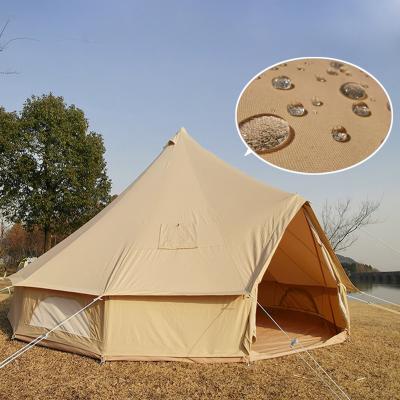 China 3M4M5M6M Hot Selling Luxury Extended Type Four Season Canvas Bell Tent For Sale And Holiday Resort for sale