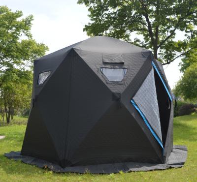 China Extended Type Portable Winter Insulated Quilted Automatic Ice Fishing Tent For Outdoor for sale