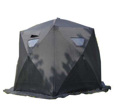 China Extended Type Customized Portable Winter Insulated Quilted Automatic Ice Fishing Tent Shelter for sale