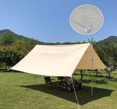 China Extended Type Waterproof 4-10 Person Sun Shade Cotton Canvas Camper Canopy Tarp Tent For Camping for sale