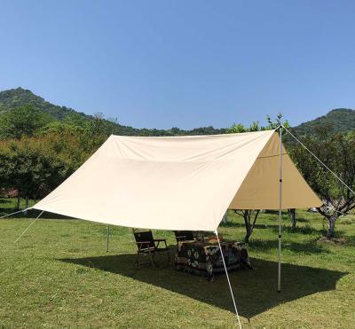 China Extended Type Large Space Family Cotton Canvas Fabric Luxury Canopy Tarp Tent For Camping for sale