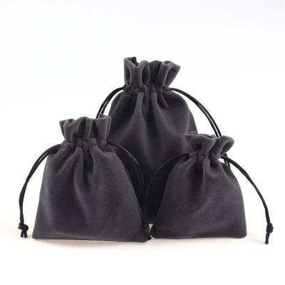 China Recyclable High Quality Black Velvet Bag For Perfume for sale