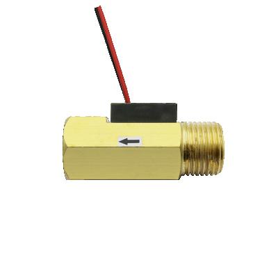 China Water G1/2 Copper Flow Sensor Brass Turbine Meter Magnetic Hall Effect Sensor DN15