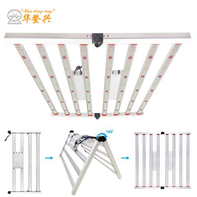 China Seed Starting Growing Red Factory Systems ETL 8 Bar Mount Full Spectrum Spider Foldable Aliminum 660nm 800w Led Grow Light for sale