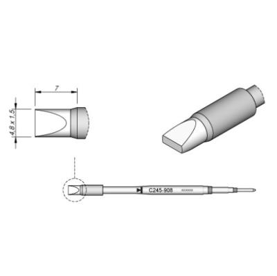 China Original JBC C245-908 copper soldering bit for CD-2BQE soldering station JBC T245-A soldering pencil for sale