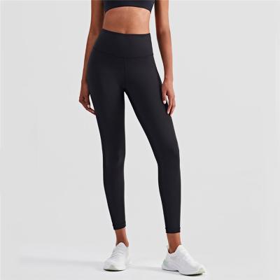 China 2021 High Tummy Control Yoga Leggings Women Sports Mid Waist Lulu Yoga Pants Breathable Custom Running Gym Workout for sale