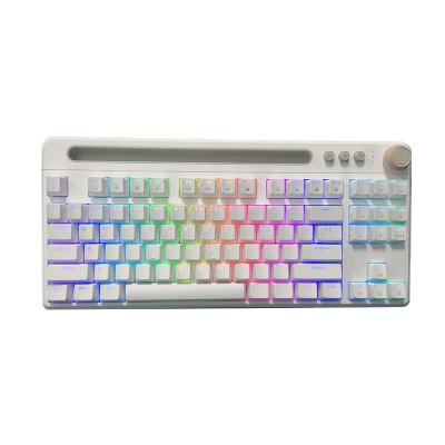 China Anti-Ghosting Most Popular Peripherial RGB USB Backlit Gaming PC Dual Radio Wired Rechargeable Anti Ghost Mechanical Keyboard for sale