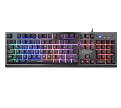 China Multimedia Keys Keyboard Anti-Ghost Membrane Led RGB Slim Usb Gaming Backlit PC Peripherial Wired High Mechanical Feeling Keycap Laser for sale