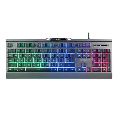 China Fashionable Anti-Ghost RGB Membrane Led Usb Slim Gaming Backlit PC Peripherial Wired Type-C High Keytop Laser Mechanical Keyboard for sale