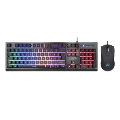 China Waterproof Most Popular Anti Ghost Backlit Mechanical Notebook PC Peripherial Membrane RGB Usb RGB Aluminum Gaming Keyboard Mouse Combo for sale