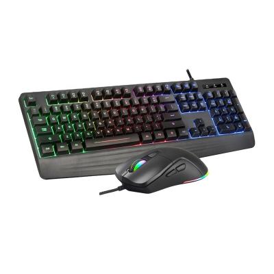 China Bestselling RGB Backlit Waterproof PC Peripherial Anti Ghost Laptop Membrane Gaming Keyboard Mechanical Mouse Combo for sale