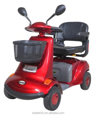 China Comfortable Outdoor Handicapped Sweetrich 4 Wheels Rubber Safe Mobility Electric Handicapped Scooter for sale