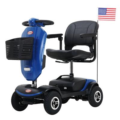 China Unisex USA Warehouse 4 Wheels Electric Golf Cart Mobility Scooters Lightweight Disabled Free Shipping for sale