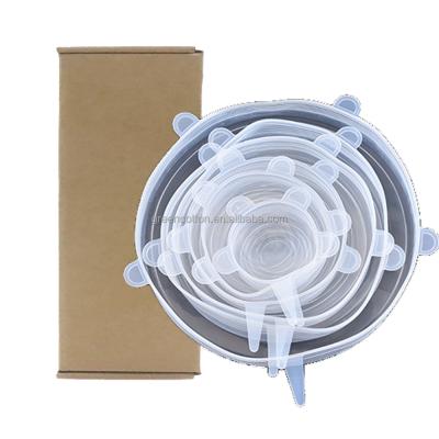 China Eco-Friendly Reusable Scope Lid Silicone Scope Lids Cap For Bottle Jar Container Bowl for sale