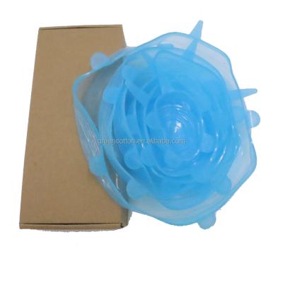 China Eco-Friendly Reusable Silicone Stretch Cover Food Cover Lid Cap Set For Jar Bottle Container Bowl Cover for sale