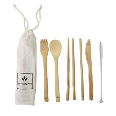 China Stored Eco-Friendly Zero Waste Natural Solid Kitchen Cooking Mini Scoop Spoon Coffee Salt Spice Fork Bamboo Wooden Spork Spoon for sale