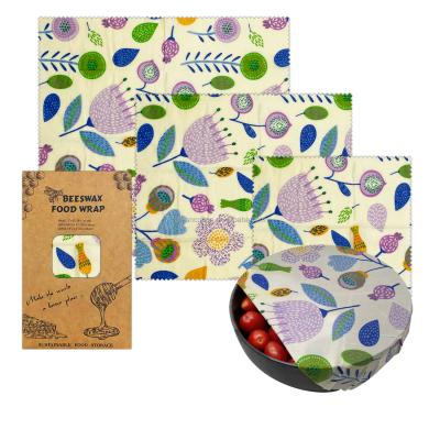 China Food Fruit Eco Friendly Reusable Custom Organic Sustainable Plastic Free Food Wraps Fresh Preservation Beeswax Food Storage Packaging Beeswax Food Wraps for sale